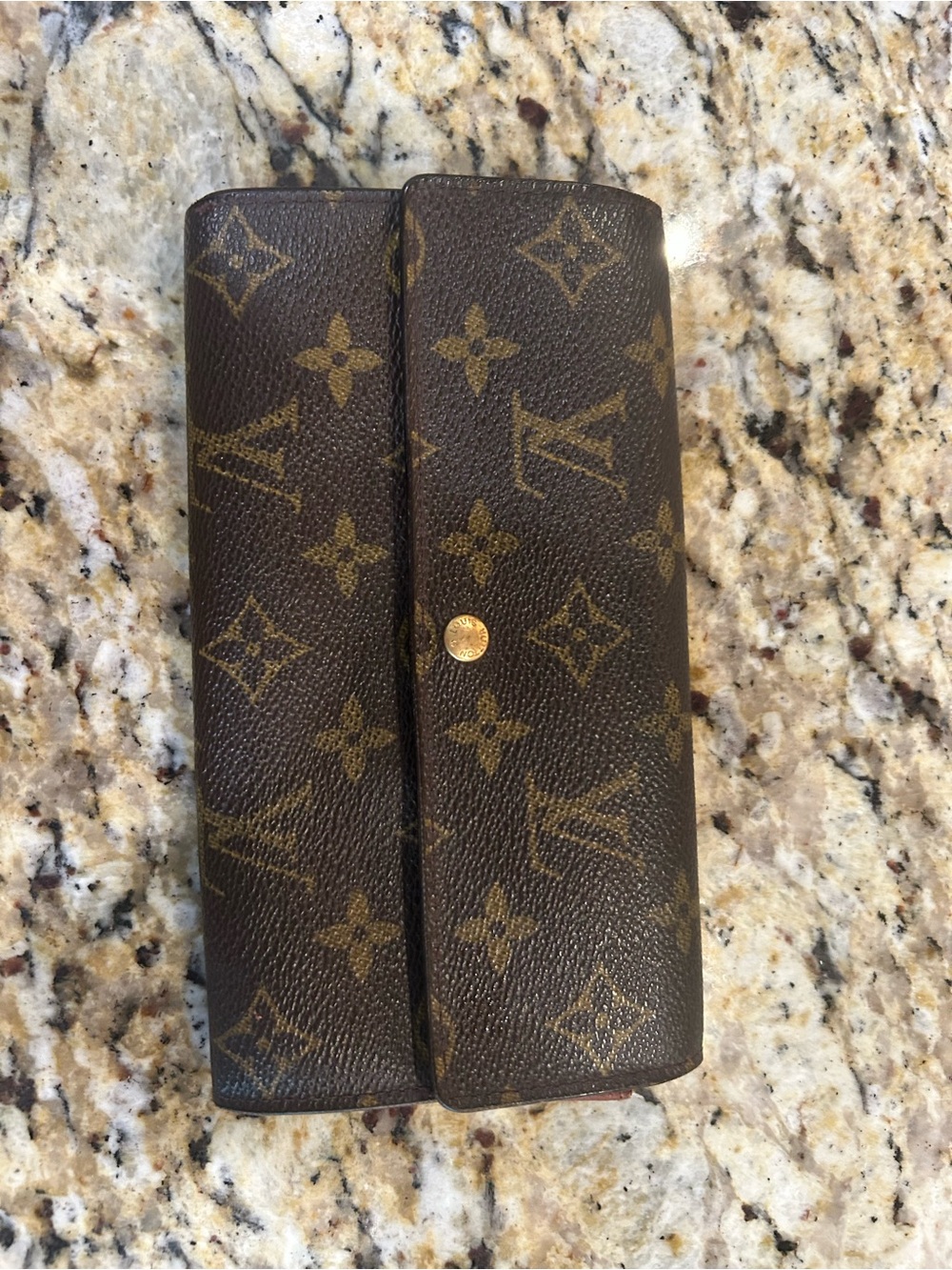 Louis Vuitton Sarah Wallet Original LV Classic Monogram Clutch